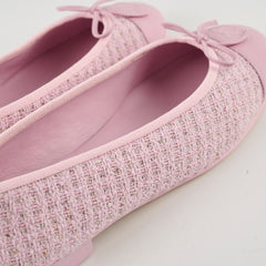 Chanel Ballet Flats Tweed Light Pink Size 40C
