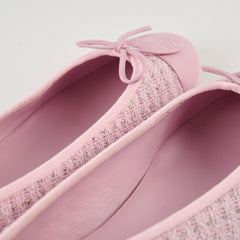 Chanel Ballet Flats Tweed Light Pink Size 40C