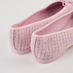 Chanel Ballet Flats Tweed Light Pink Size 40C