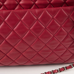 Chanel Quilted Maxi Travel Tote Lambskin Red