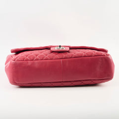 Chanel Quilted Maxi Travel Tote Lambskin Red