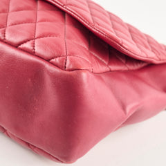 Chanel Quilted Maxi Travel Tote Lambskin Red