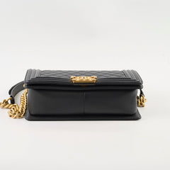 Chanel Caviar Old Medium Boy GHW Black