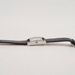 Hermes H Heure Watch Small Model, 25mm, Diamond Black Leather MOP Face