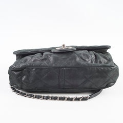 Chanel Chain Around Shiny Leather Messenger Bag Black