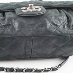 Chanel Chain Around Shiny Leather Messenger Bag Black