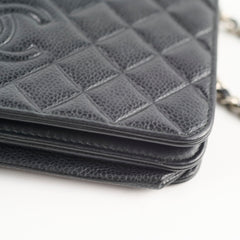 Chanel Wallet On Chain WOC Black Caviar - Series 22