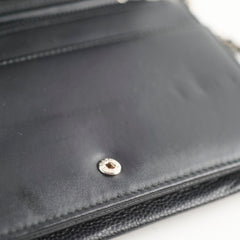 Chanel Wallet On Chain WOC Black Caviar - Series 22