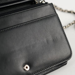 Chanel Wallet On Chain WOC Black Caviar - Series 22