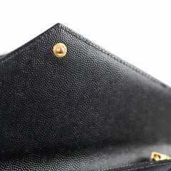 Saint Laurent Cassandre Black Wallet On Chain WOC