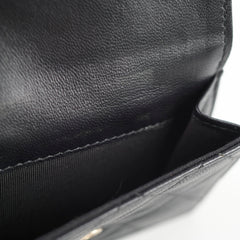 Chanel Tri Fold Black Lambskin Wallet