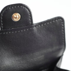 Chanel Tri Fold Black Lambskin Wallet