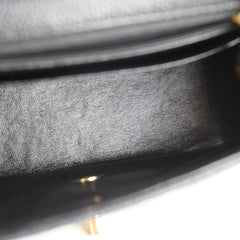 Chanel Caviar Mini Square 24k Gold Black - Series 12