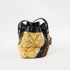 Fendi x Versace Collection FENDACE Mini Mon Tresor Zucca Bucket Bag
