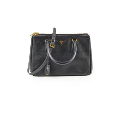 Prada Galleria Saffiano Zip Tote Medium Black