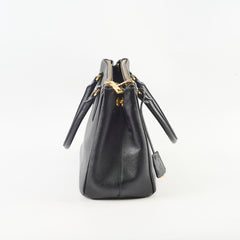 Prada Galleria Saffiano Zip Tote Medium Black