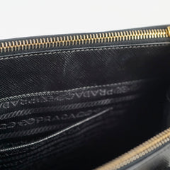 Prada Galleria Saffiano Zip Tote Medium Black
