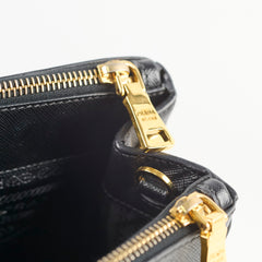 Prada Galleria Saffiano Zip Tote Medium Black