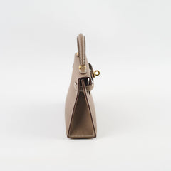 Hermes Mini Kelly Etoupe Epsom GHW K Stamp