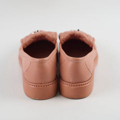 Chanel 21B Turnlock CC Quilted Tab Loafers Pink Lambskin