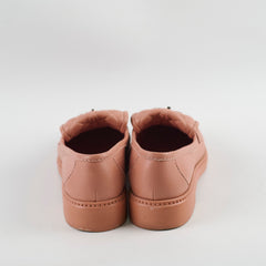 Chanel 21B Turnlock CC Quilted Tab Loafers Pink Lambskin