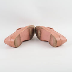 Chanel 21B Turnlock CC Quilted Tab Loafers Pink Lambskin