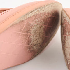 Chanel 21B Turnlock CC Quilted Tab Loafers Pink Lambskin