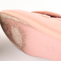 Chanel 21B Turnlock CC Quilted Tab Loafers Pink Lambskin