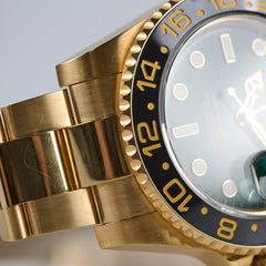 Rolex GMT Master II 40mm 116718LN 18k Yellow Gold Green Dial