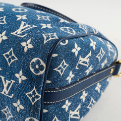 Louis Vuitton Blue Monogram Denim Jacquard Speedy 25 Bandoulière Gold Hardware, 2022