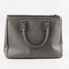 Prada Large Galleria Bag Grey Silver HW