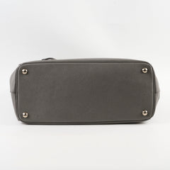 Prada Large Galleria Bag Grey Silver HW