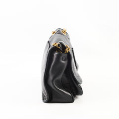 Saint Laurent Niki Medium Chevron Vintage Leather Black
