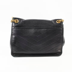 Saint Laurent Niki Medium Chevron Vintage Leather Black