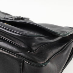 Saint Laurent Niki Medium Chevron Vintage Leather Black