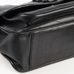 Saint Laurent Niki Medium Chevron Vintage Leather Black