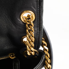 Saint Laurent Niki Medium Chevron Vintage Leather Black