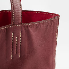 Hermes Double Sens Tote 28 Sikkim Leather Rouge H Rouge Casaque Q Square Stamp