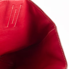 Hermes Double Sens Tote 28 Sikkim Leather Rouge H Rouge Casaque Q Square Stamp