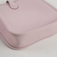 Hermes Mini Evelyne Clemence Mauve Pale W Stamp