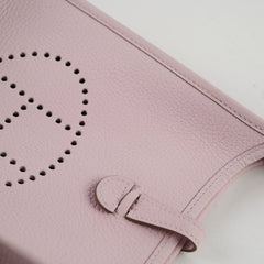 Hermes Mini Evelyne Clemence Mauve Pale W Stamp