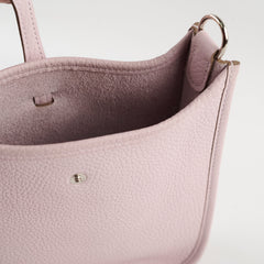 Hermes Mini Evelyne Clemence Mauve Pale W Stamp