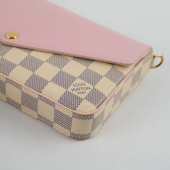 Louis Vuitton Pochette Felice Damier Azur Rose Ballerine