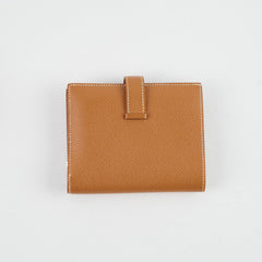 Hermes Mini Bearn Wallet Gold Epsom PHW