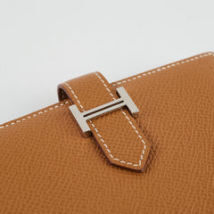 Hermes Mini Bearn Wallet Gold Epsom PHW