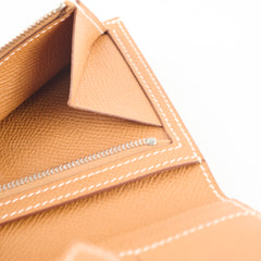 Hermes Mini Bearn Wallet Gold Epsom PHW