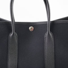 Hermes Garden Party 30 Black Canvas Y Stamp