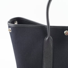 Hermes Garden Party 30 Black Canvas Y Stamp