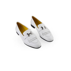 Hermes Royal Loafers White Calfskin K stamp
