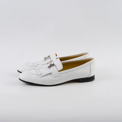 Hermes Royal Loafers White Calfskin K stamp